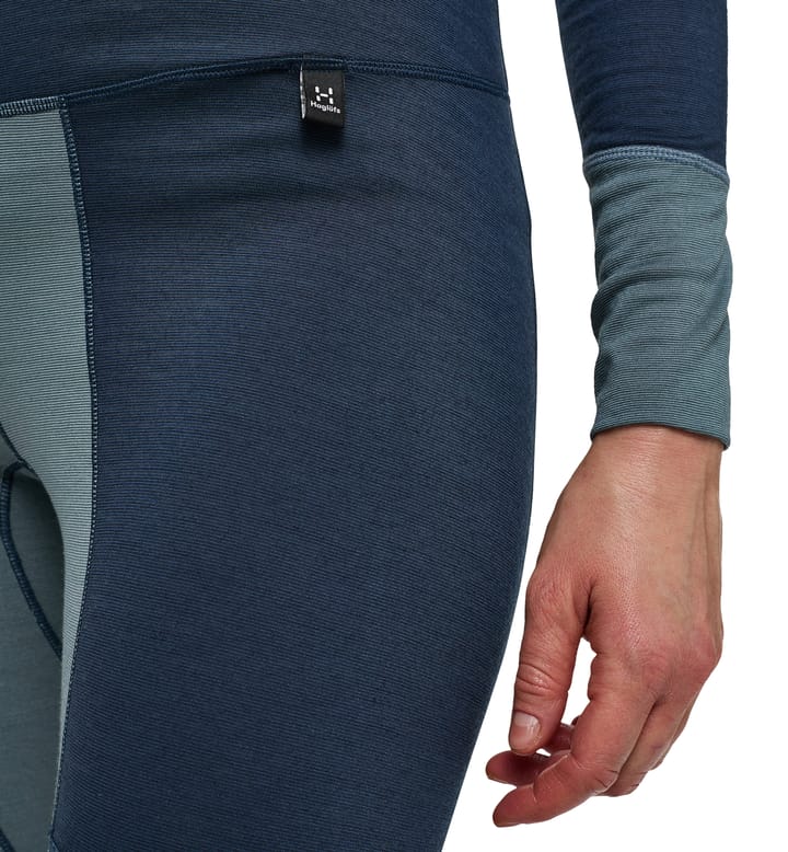 Natural Blend Tech Long Johns Women Steel Blue/Tarn Blue