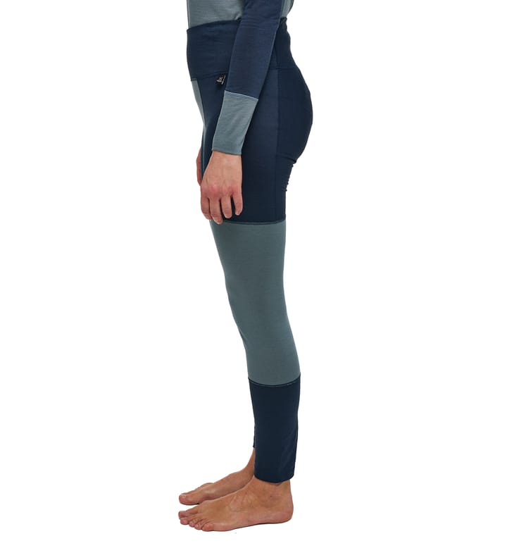 Natural Blend Tech Long Johns Women Steel Blue/Tarn Blue