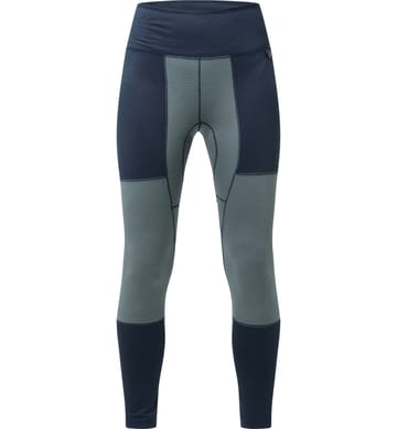 Natural Blend Tech Long Johns Women Steel Blue/Tarn Blue