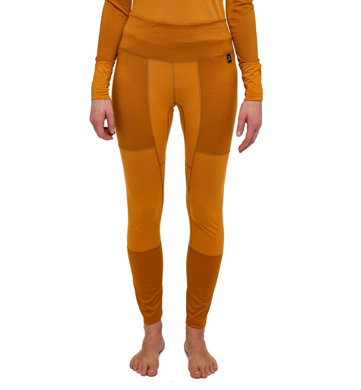 Natural Blend Tech Long Johns Women Desert Yellow/Golden Brown