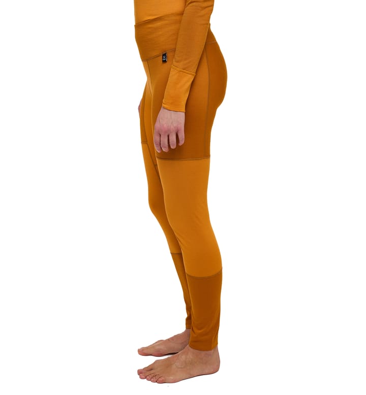 Natural Blend Tech Long Johns Women Desert Yellow/Golden Brown