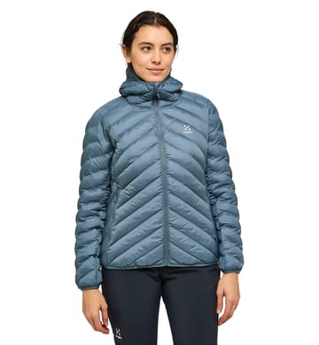 Särna Mimic Hood Women Steel Blue