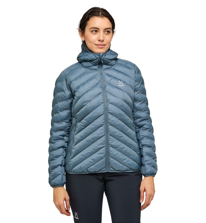 Särna Mimic Hood Women Steel Blue