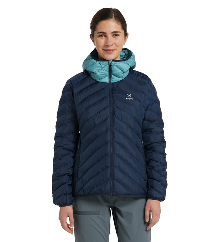 Särna Mimic Hood Women Tarn Blue/Frost Blue