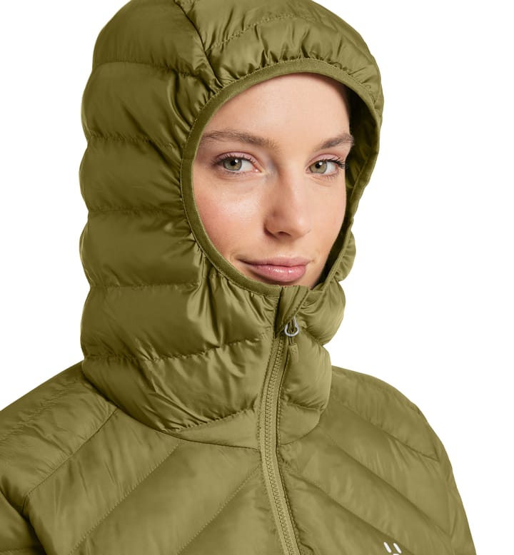 Särna Mimic Hood Women Olive Green