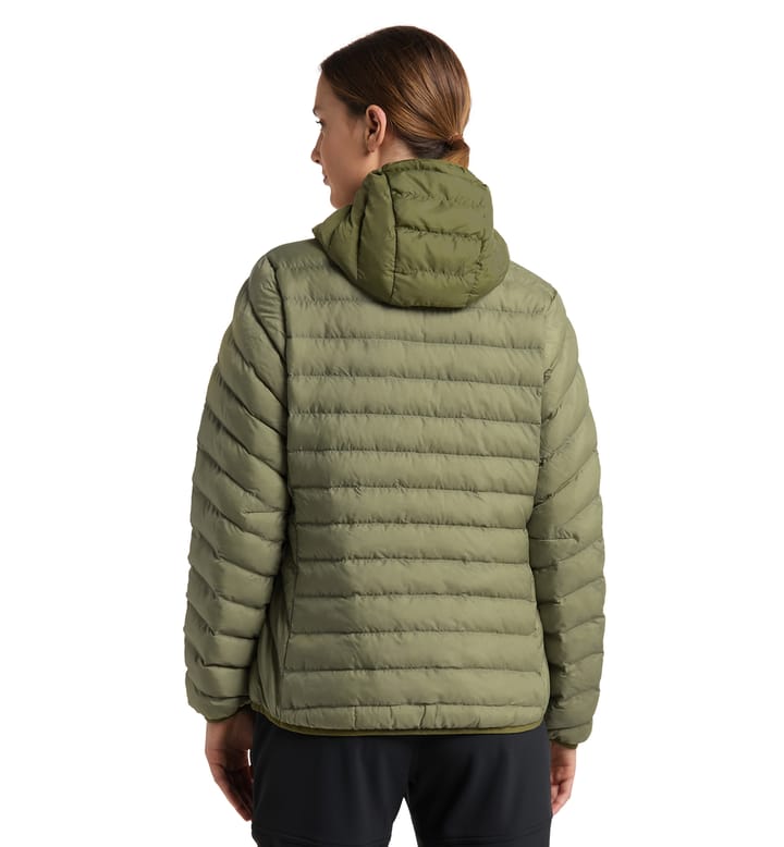 Särna Mimic Hood Women Thyme Green/Olive Green