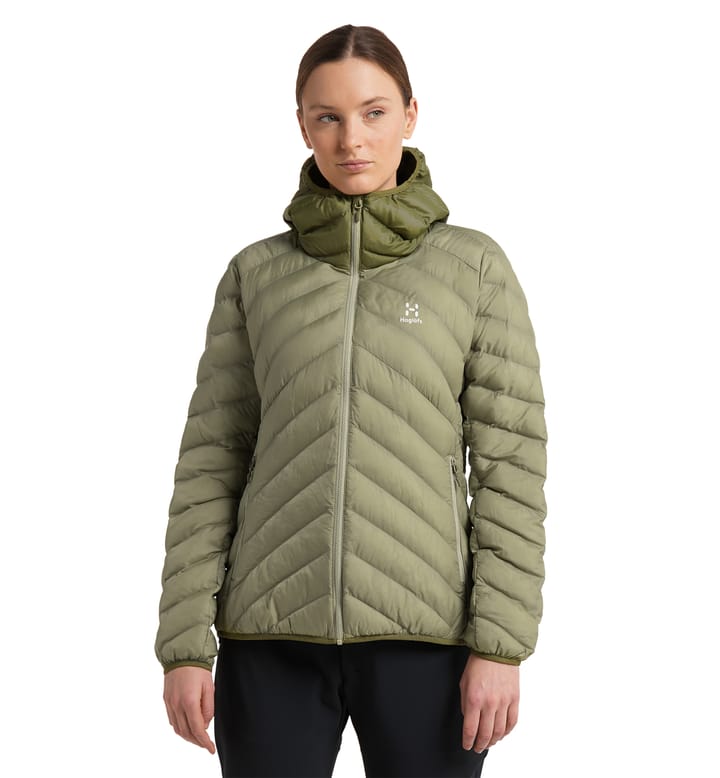 Särna Mimic Hood Women Thyme Green/Olive Green