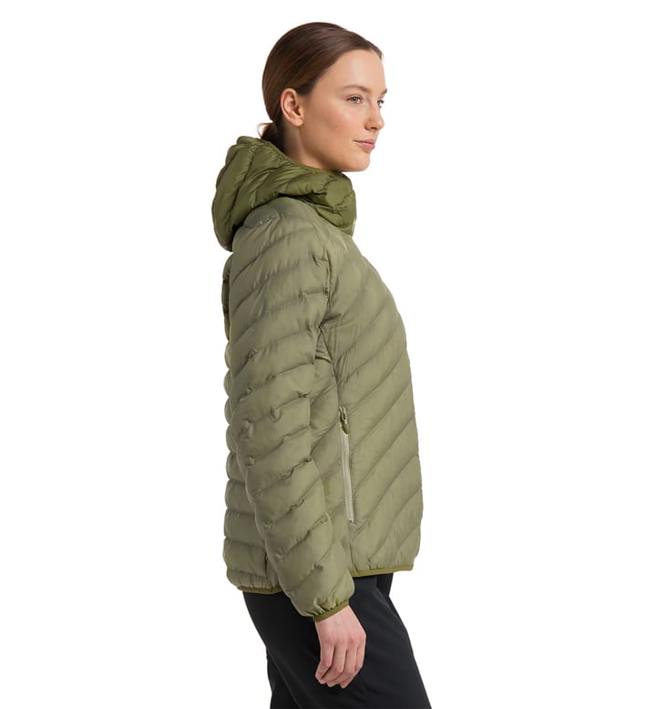 Särna Mimic Hood Women Thyme Green/Olive Green