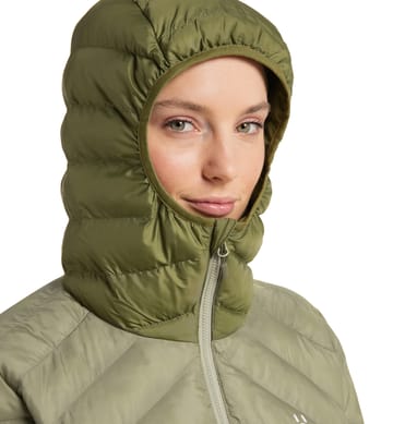 Särna Mimic Hood Women Thyme Green/Olive Green