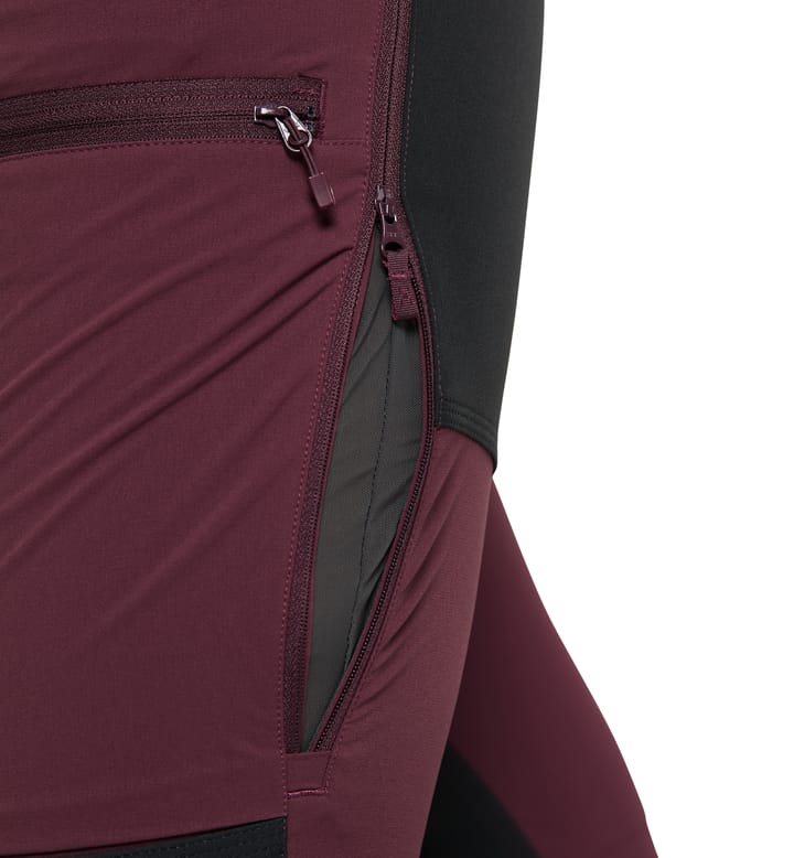 Rugged Slim Pant Women Aubergine/True Black