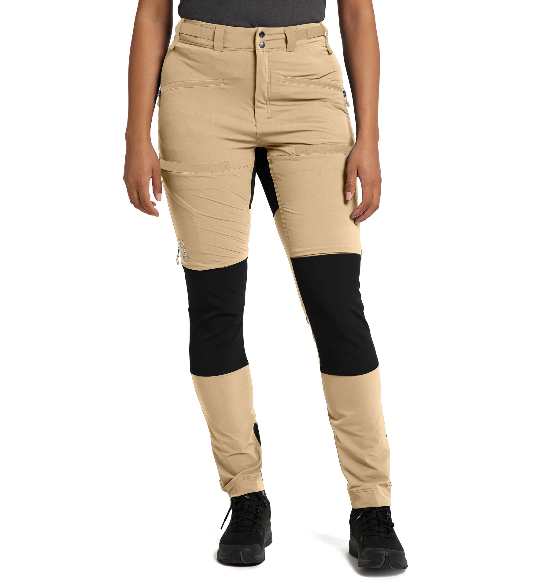Rugged Slim Pant Women Sand/True Black