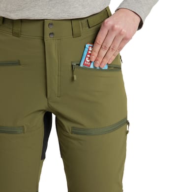 Rugged Slim Pant Women Olive Green/True Black