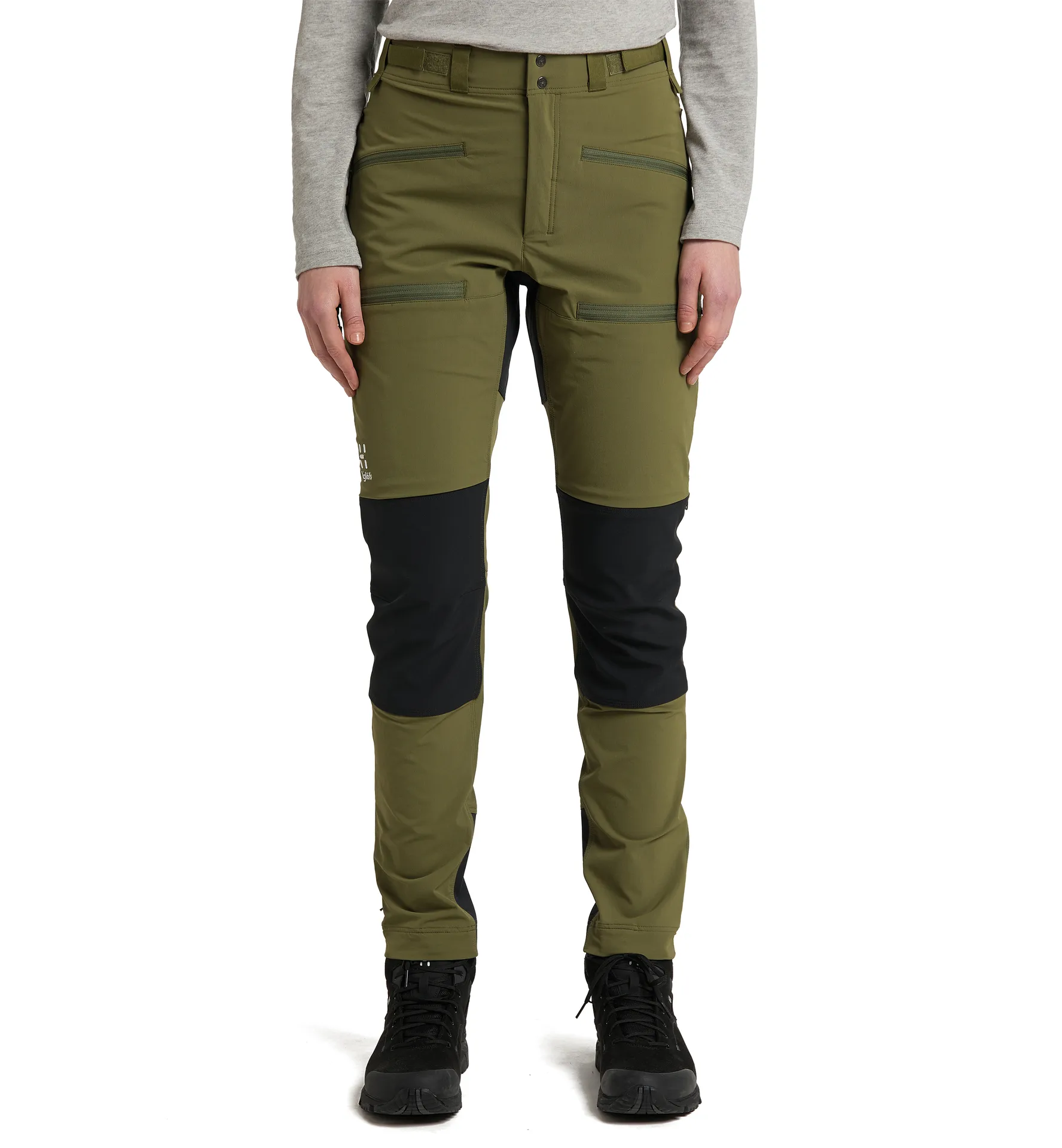 Rugged Slim Pant Women Olive Green/True Black