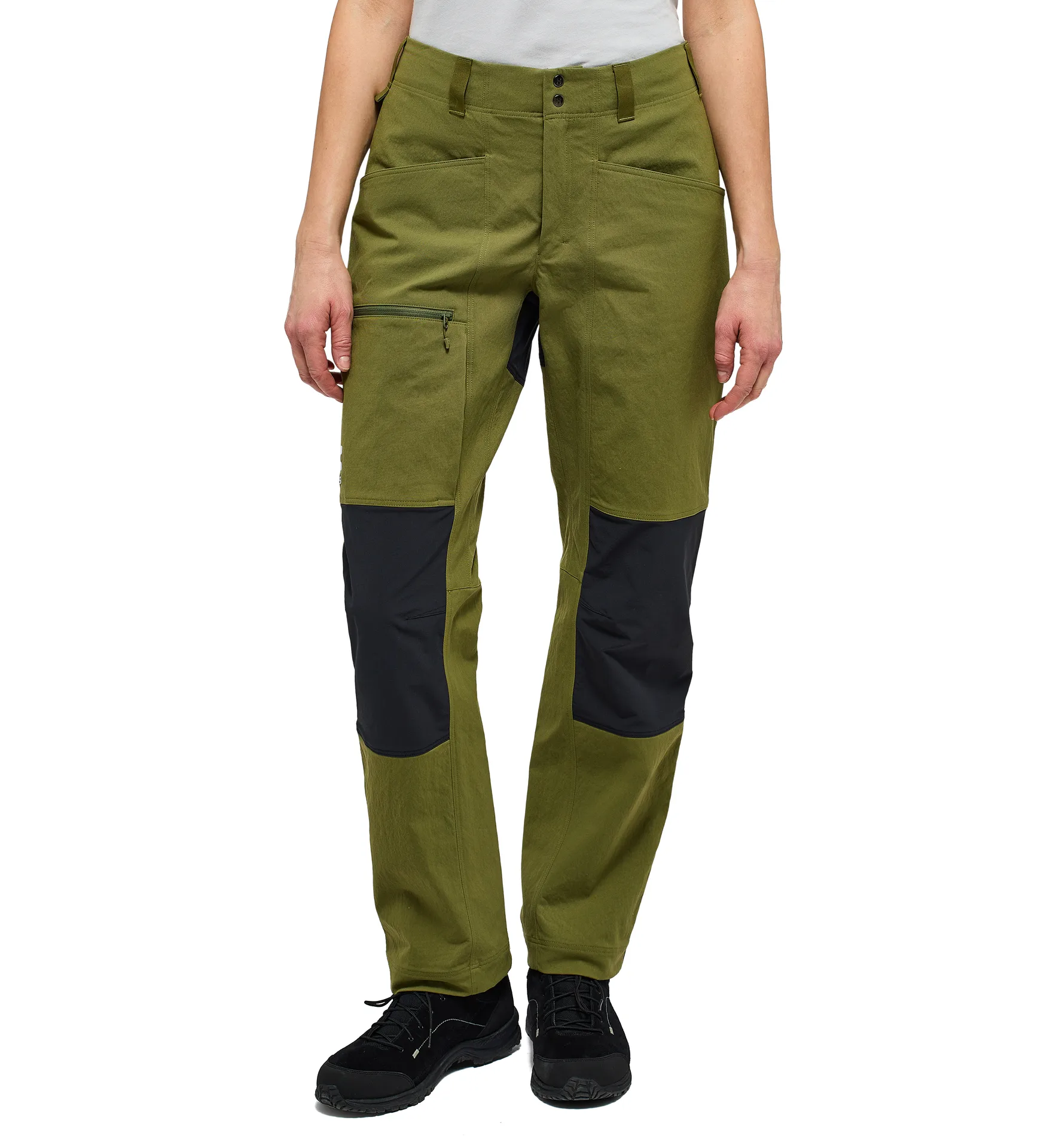 Mid Relaxed Pant Women Olive Green/True Black