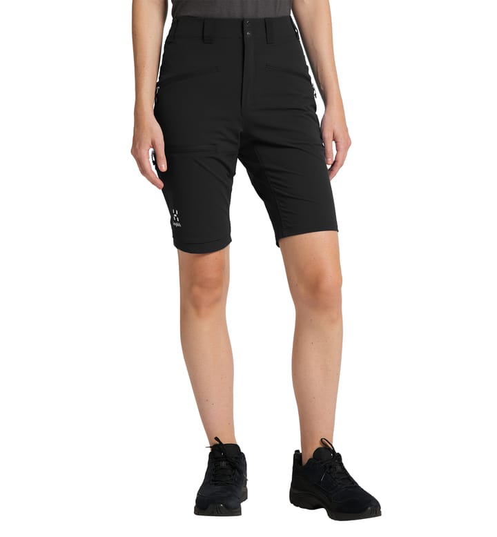 Mid Slim Shorts Women Magnetite/True Black