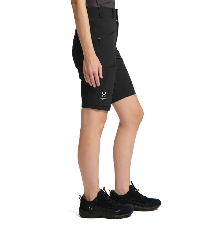 Mid Slim Shorts Women Magnetite/True Black