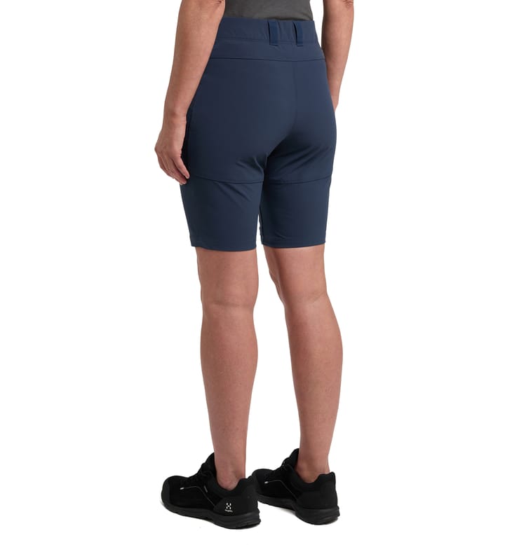Mid Slim Shorts Women Tarn Blue