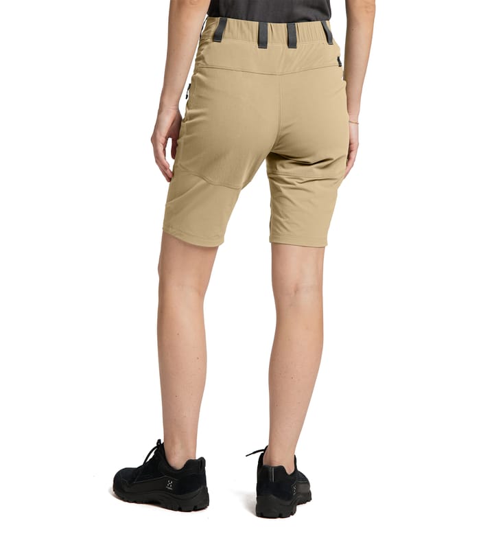 Mid Slim Shorts Women Sand/Magnetite