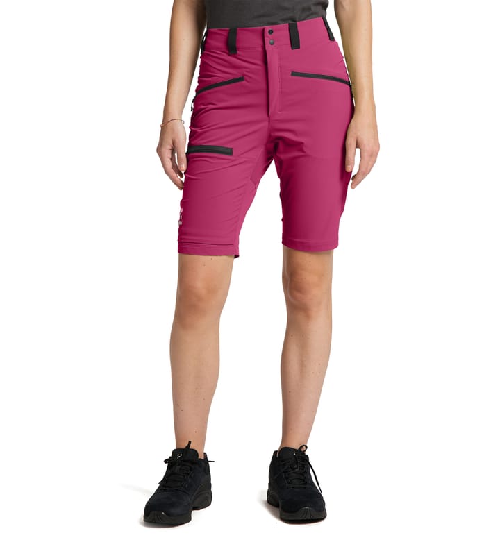 Mid Slim Shorts Women Deep Pink/Aubergine