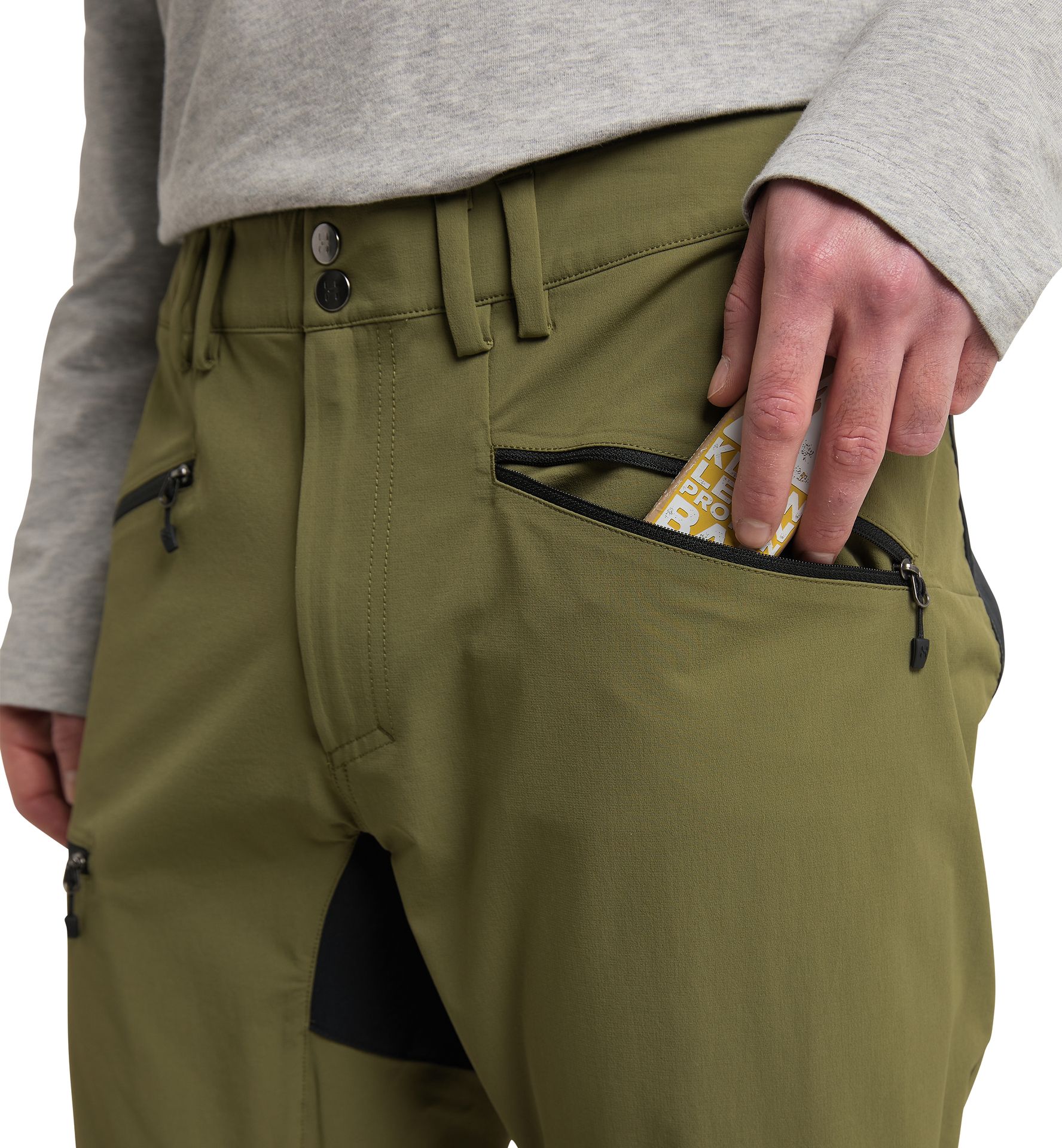 Mid Slim Pant Men Olive green/True black