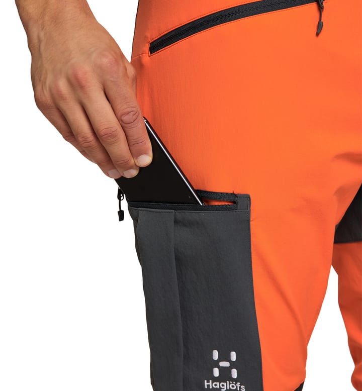 Rugged Slim Pant Men Flame Orange/True Black