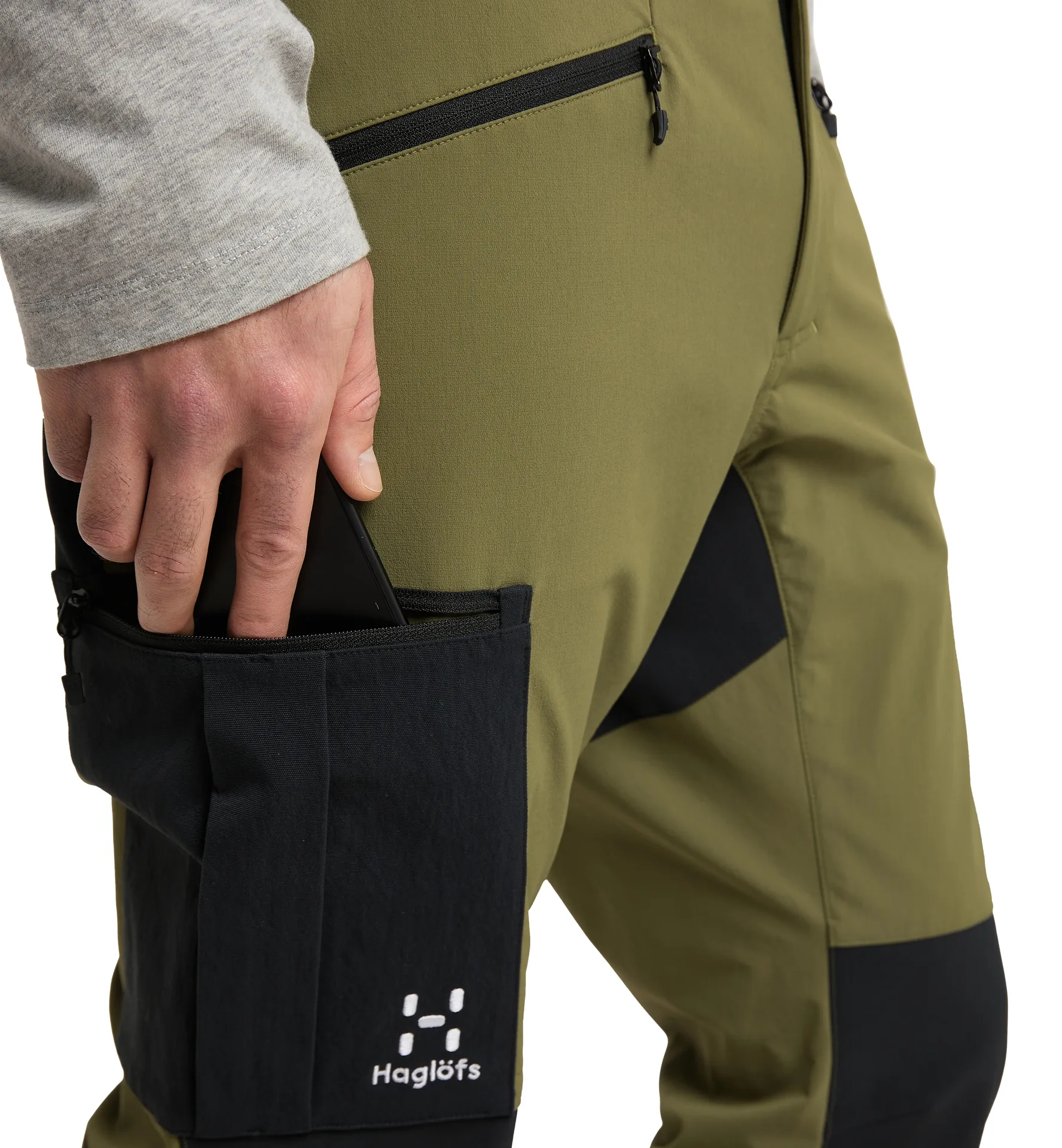 Rugged Slim Pant Men Olive Green/True Black