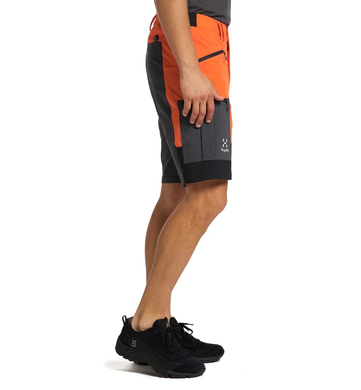 Rugged Slim Shorts Men Flame Orange/True Black