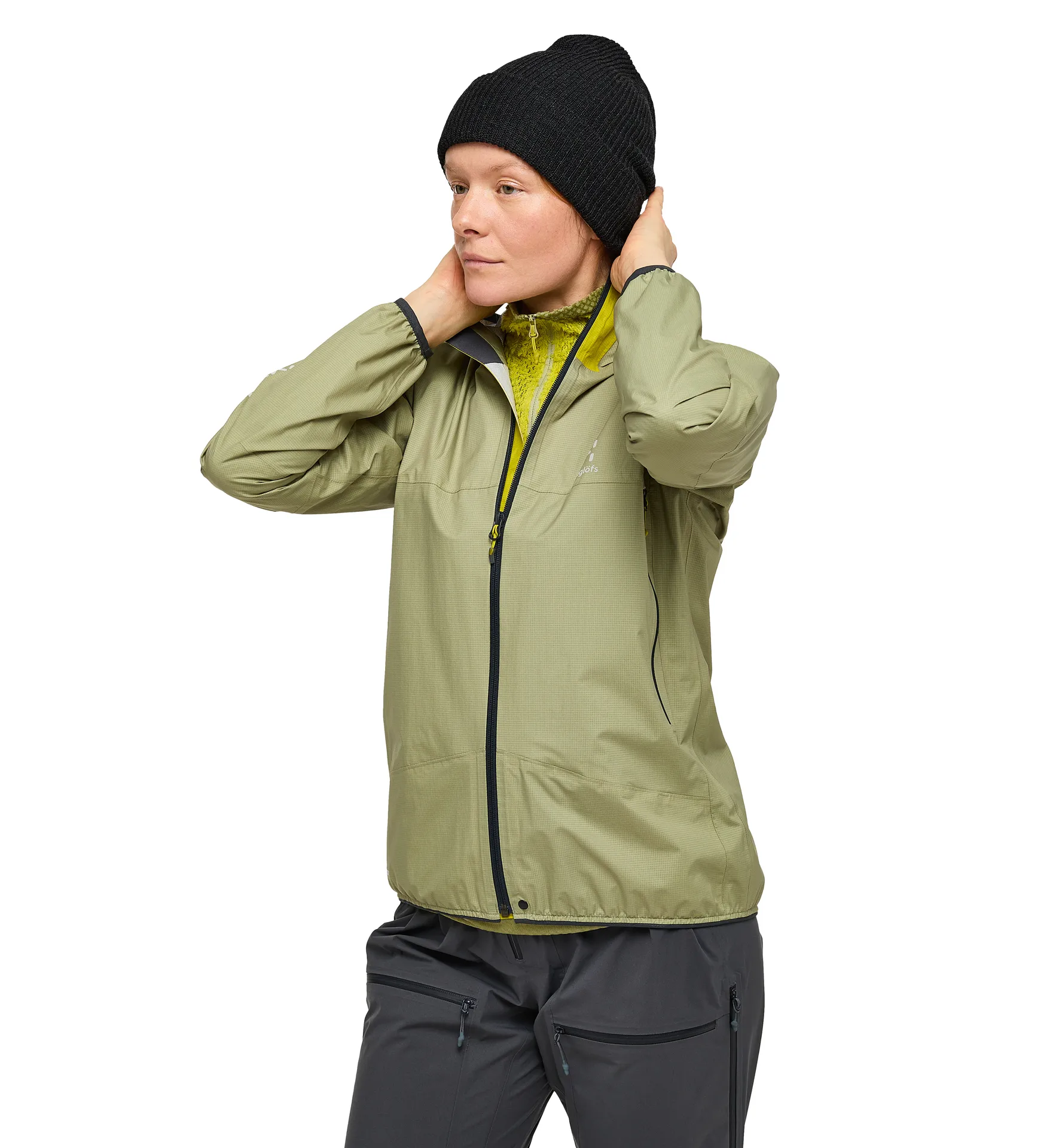 L.I.M Proof Jacket Women Thyme Green/Aurora