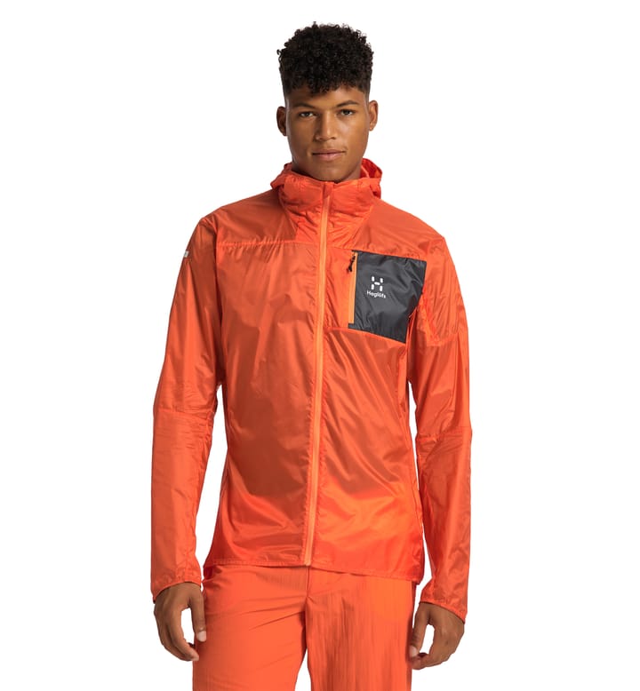 L.I.M Shield Hood Men Flame Orange/Magnetite