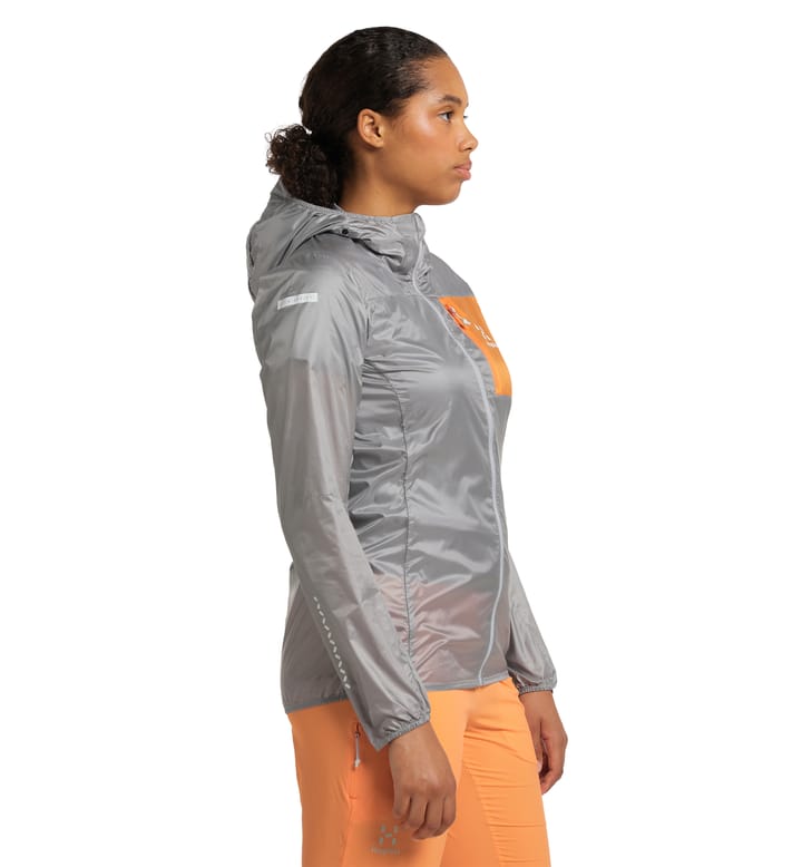 L.I.M Shield Hood Women Concrete/Soft Orange