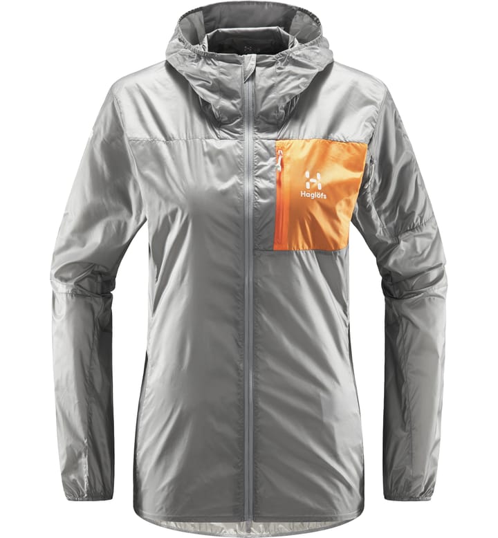 L.I.M Shield Hood Women Concrete/Soft Orange