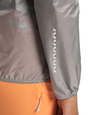 L.I.M Shield Hood Women Concrete/Soft Orange