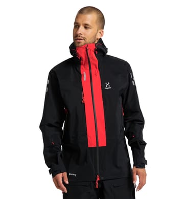 L.I.M ZT Mountain GTX Pro Jacket Men True Black/Zenith Red