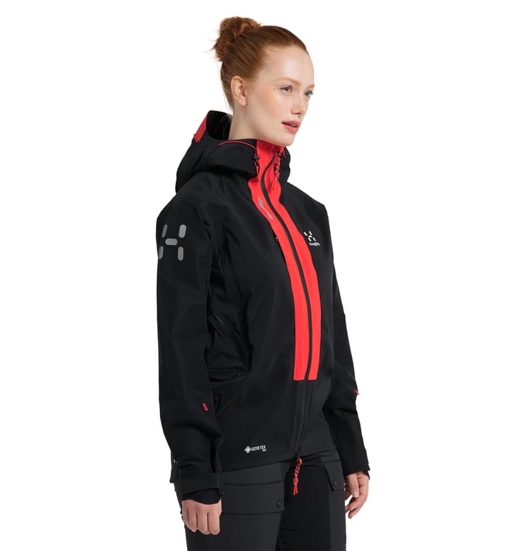 L.I.M ZT Mountain GTX PRO Jacket Women True Black/Zenith Red