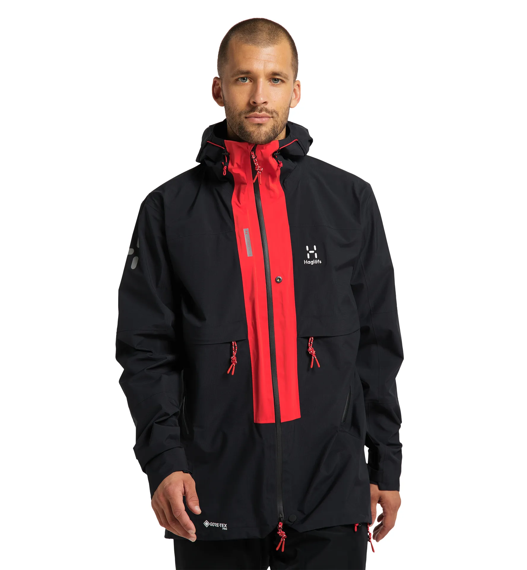 L.I.M ZT Trek GTX Pro Jacket Men True Black/Zenith Red