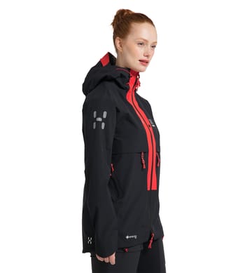 L.I.M ZT Trek GTX PRO Jacket Women True Black/Zenith Red