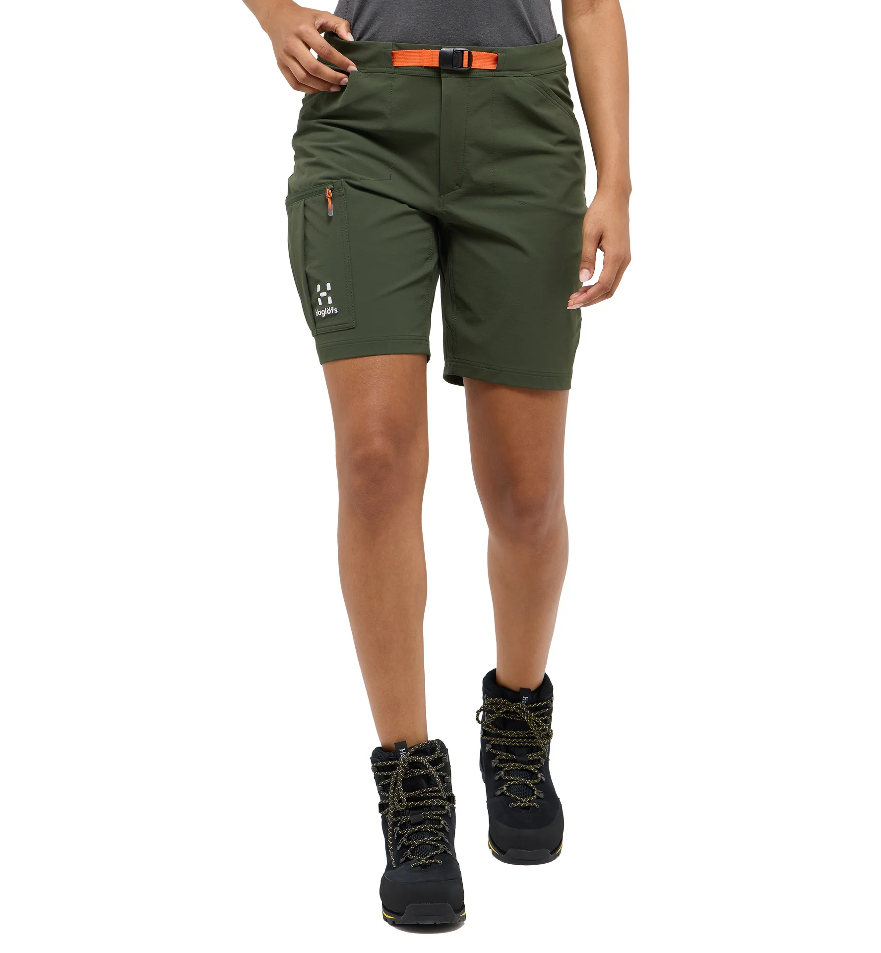 Lizard Softshell Shorts Women Seaweed Green