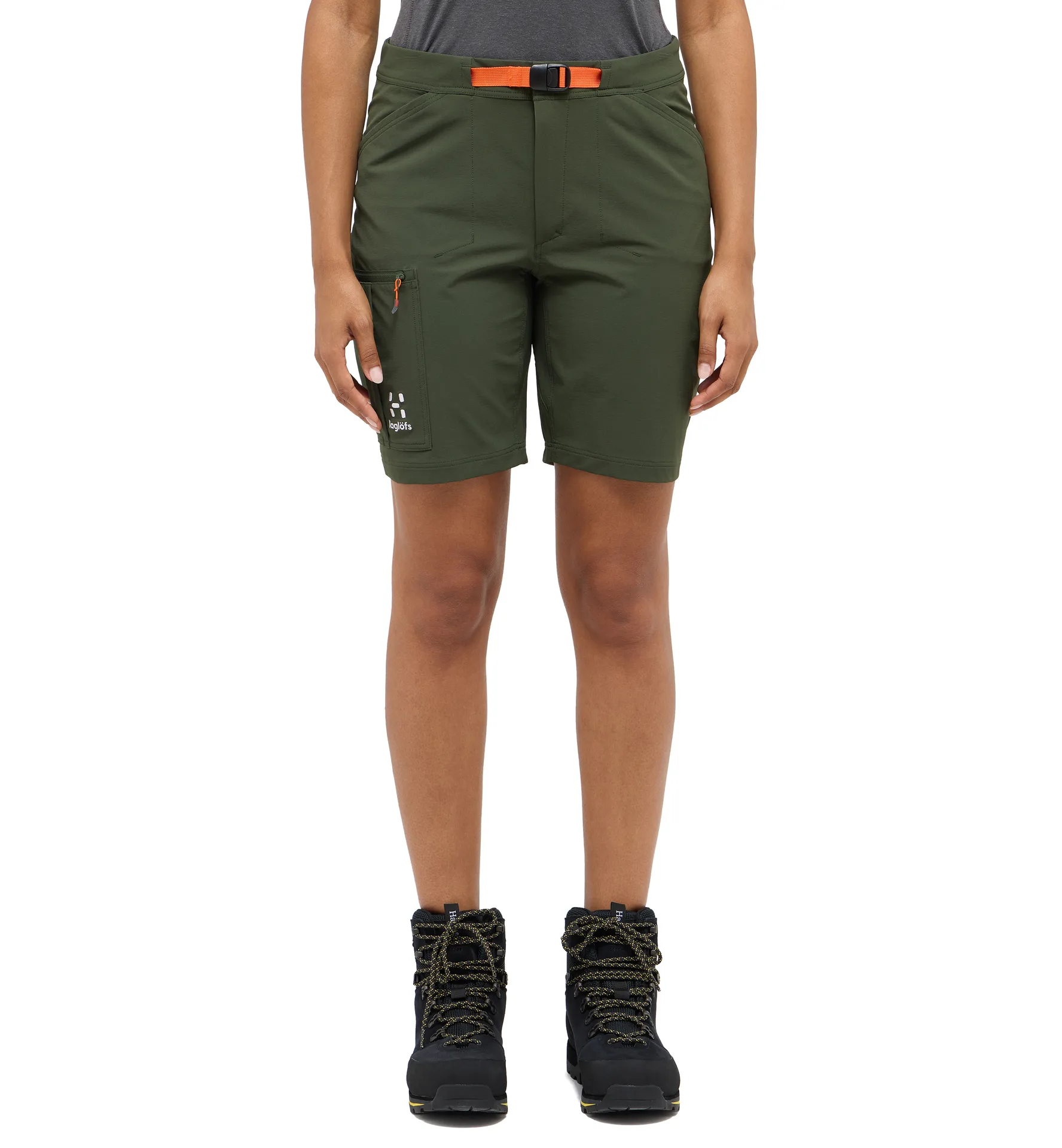 Lizard Softshell Shorts Women Seaweed Green