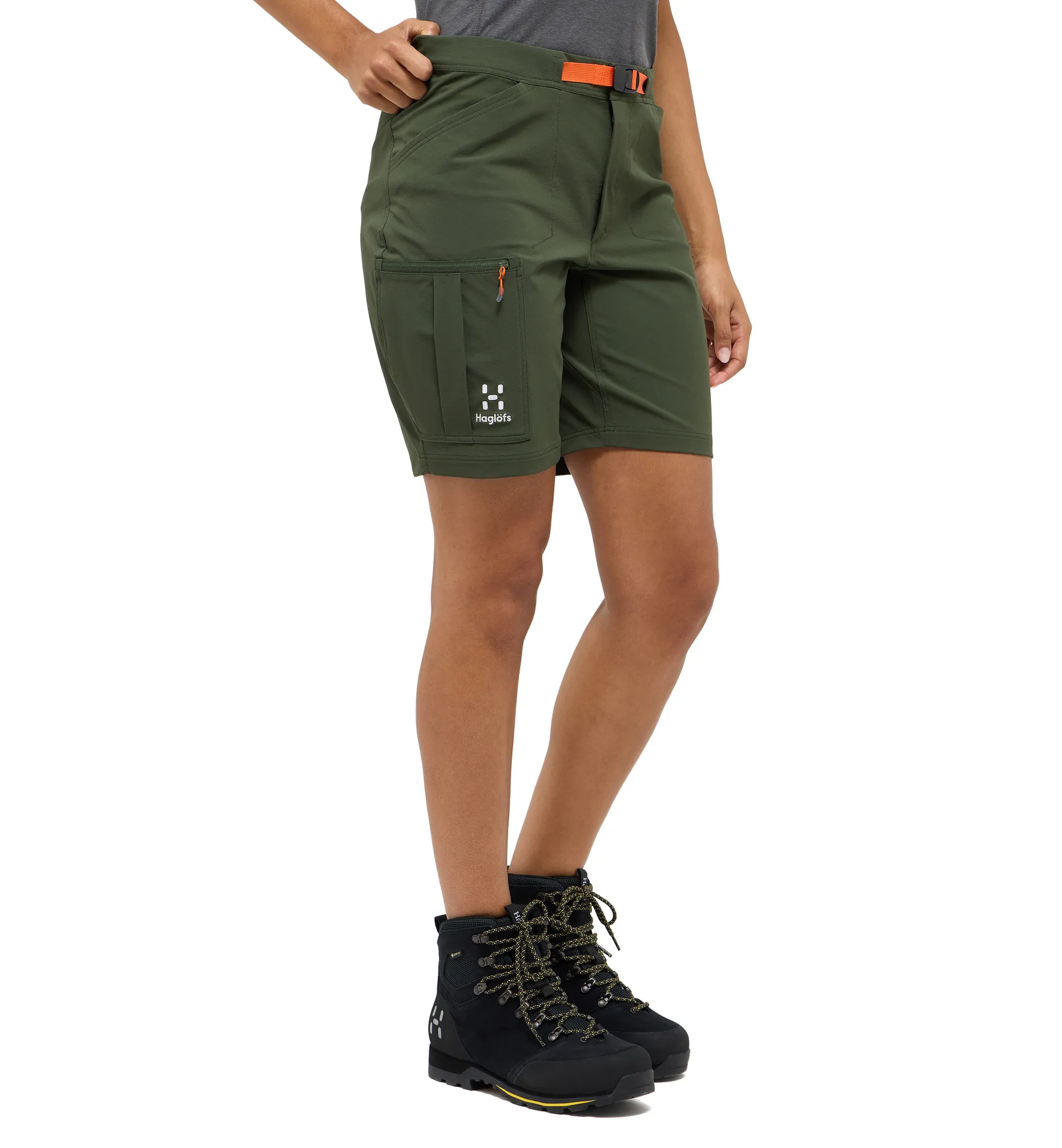 Lizard Softshell Shorts Women Seaweed Green