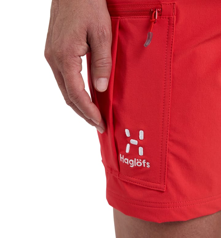 Lizard Softshell Shorts Women Poppy Red