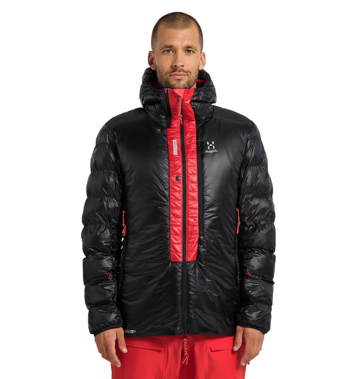 L.I.M ZT Down Jacket Men True Black/Zenith Red