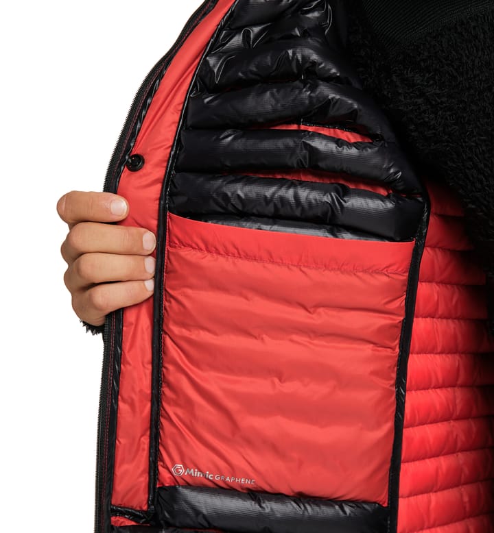 L.I.M ZT Down Jacket Men True Black/Zenith Red