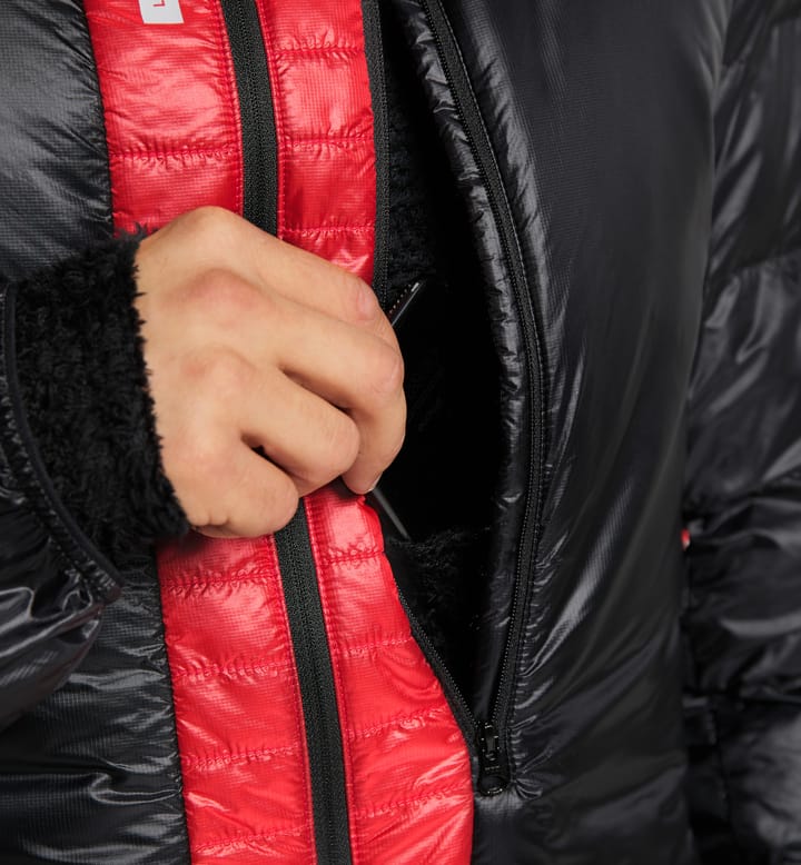 L.I.M ZT Down Jacket Men True Black/Zenith Red