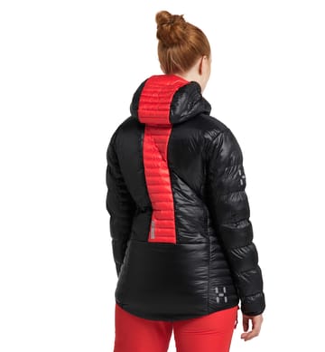 L.I.M ZT Down Jacket Women True Black/Zenith Red