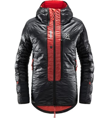 L.I.M ZT Down Jacket Women True Black/Zenith Red