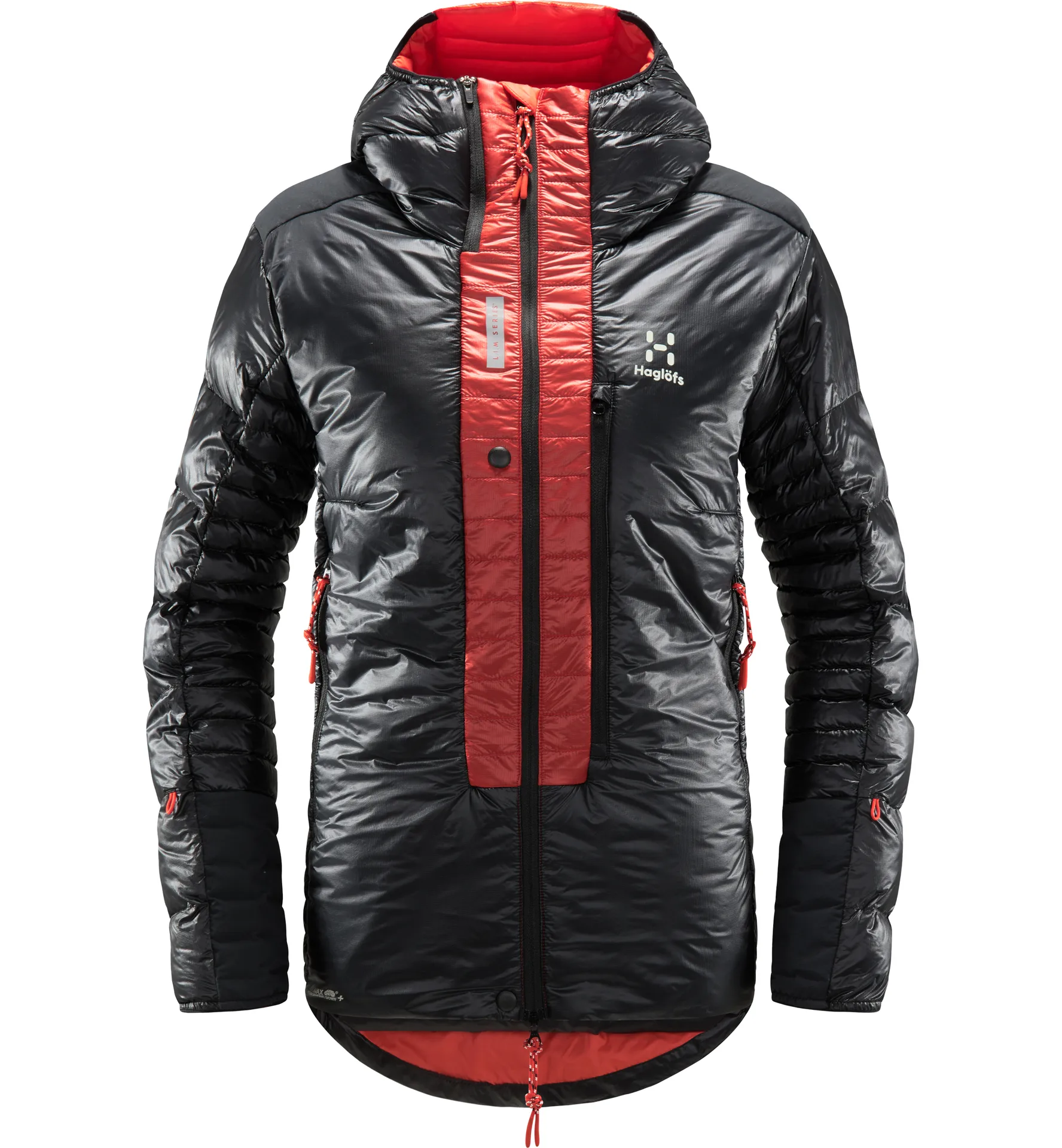 L.I.M ZT Down Jacket Women True Black/Zenith Red