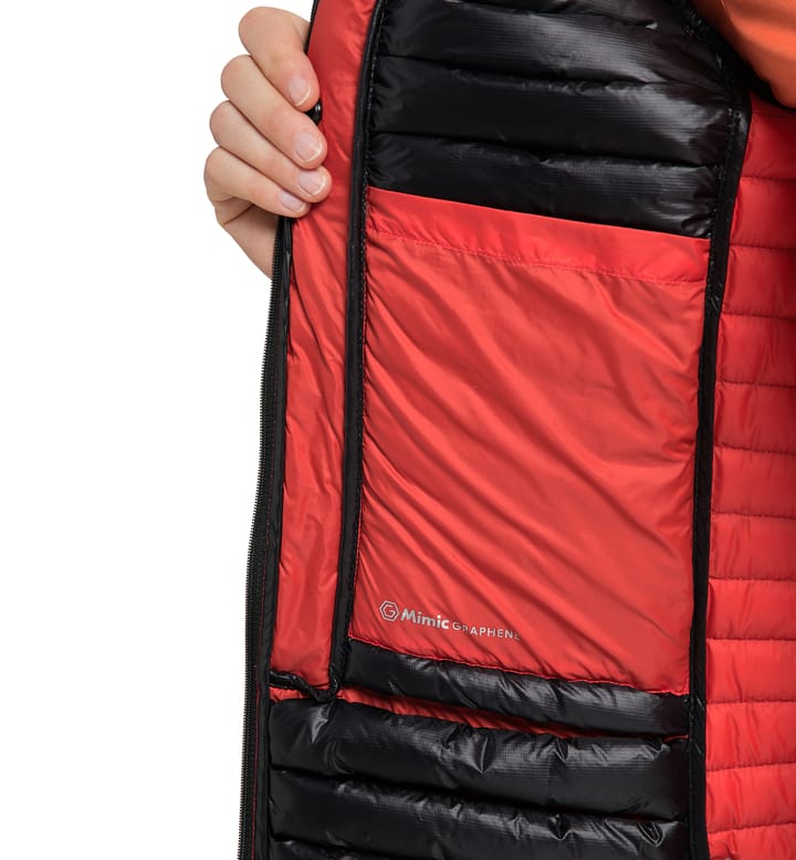 L.I.M ZT Down Jacket Women True Black/Zenith Red