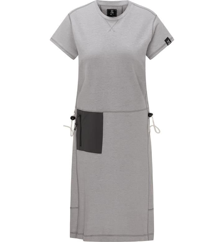 Hemp Blend Dress Women Concrete/Magnetite