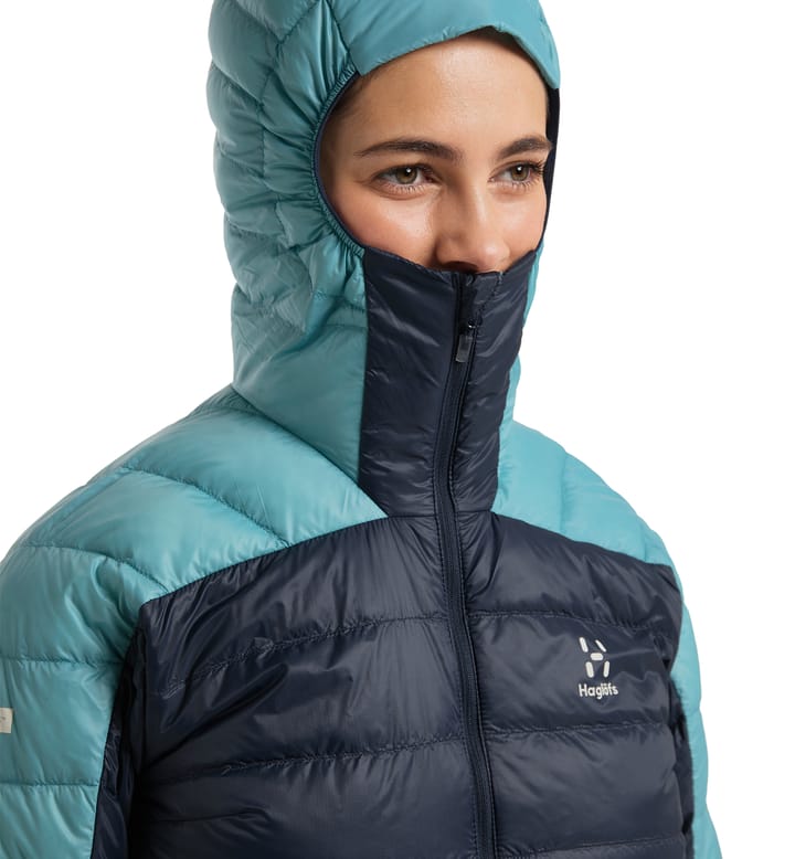 L.I.M Down Hood Women Tarn Blue/Frost Blue