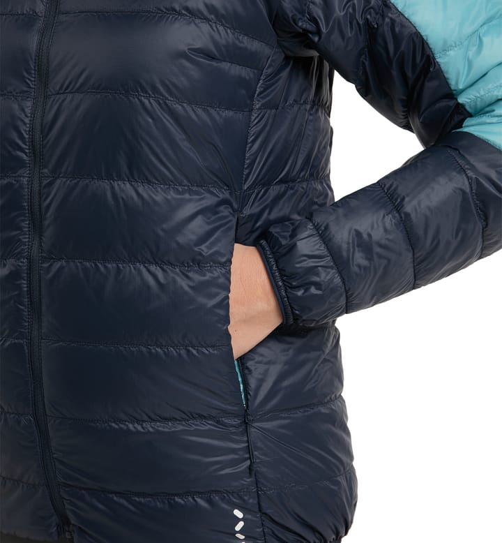 L.I.M Down Hood Women Tarn Blue/Frost Blue